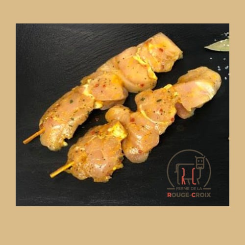 Brochette de volaille marinée